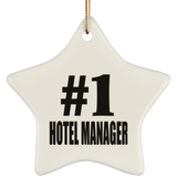 Number One #1 Hotel Manager - Star Ornament
