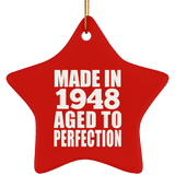 76th Birthday Made In 1948 Aged to Perfection - Star Ornament