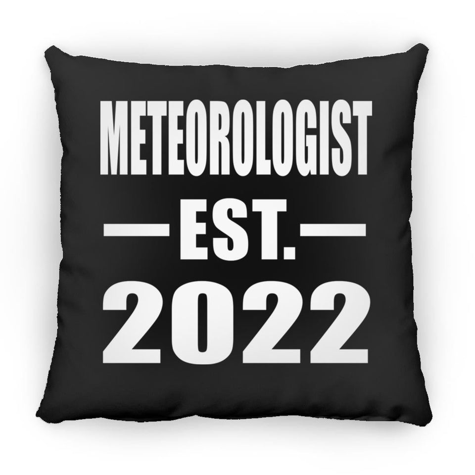 Meteorologist Established EST. 2022 - Throw Pillow Black