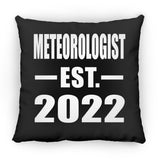 Meteorologist Established EST. 2022 - Throw Pillow Black