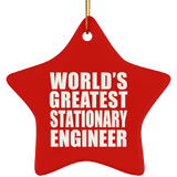 World's Greatest Stationary Engineer - Star Ornament