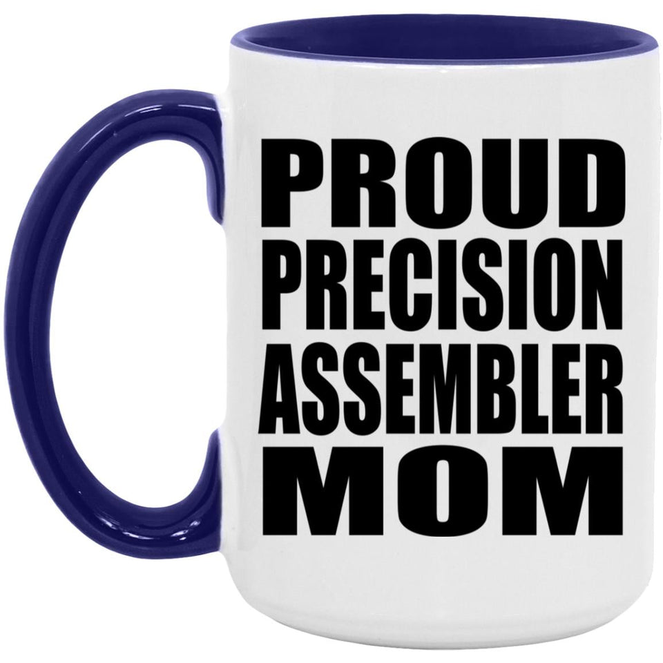 Proud Precision Assembler Mom - 15oz Accent Mug Purple