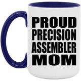Proud Precision Assembler Mom - 15oz Accent Mug Purple