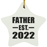 Father Established EST. 2022 - Star Ornament