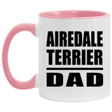 Airedale Terrier Dad - 11oz Accent Mug Pink