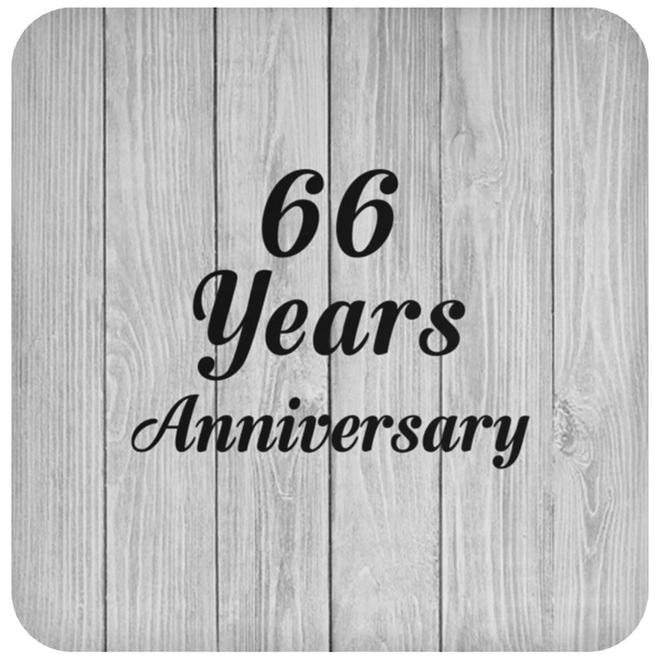 66th Anniversary 66 Years Anniversary - Drink Coaster F