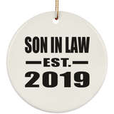 Son In Law Established EST. 2019 - Circle Ornament