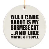 All I Care About Is My Burmese Cat - Circle Ornament