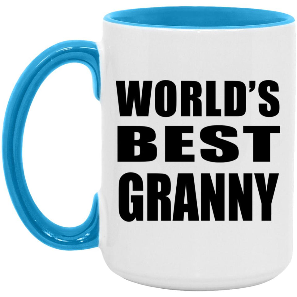 World's Best Granny - 15oz Accent Mug Blue