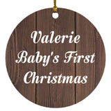 Valerie Baby's First Christmas - Circle Ornament D