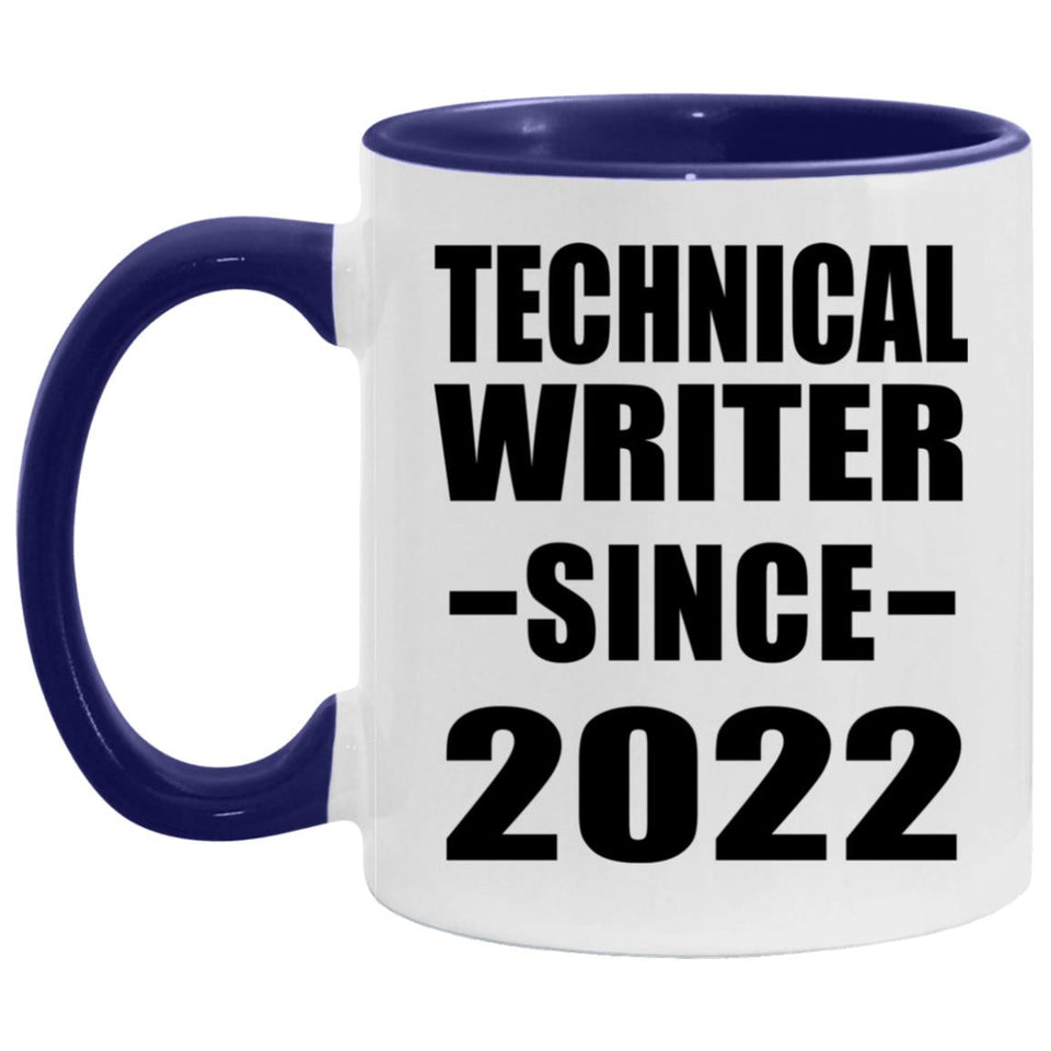 Technical Writer Since 2022 - 11oz Accent Mug Purple