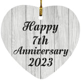 Happy 7th Anniversary 2023 - Heart Ornament F