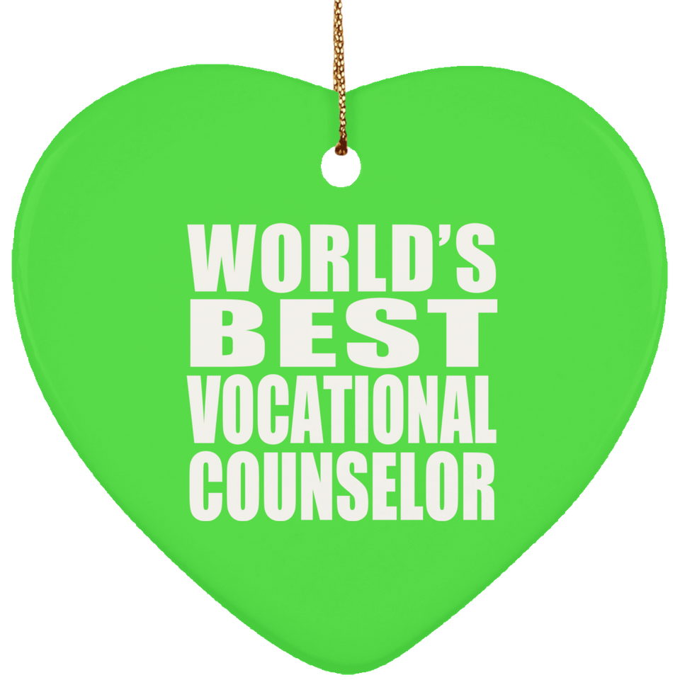 World's Best Vocational Counselor - Heart Ornament