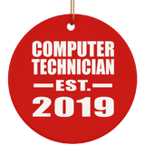 Computer Technician Established EST. 2019 - Circle Ornament