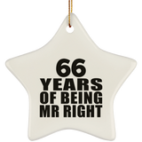66th Anniversary 66 Years Of Being Mr Right - Star Ornament
