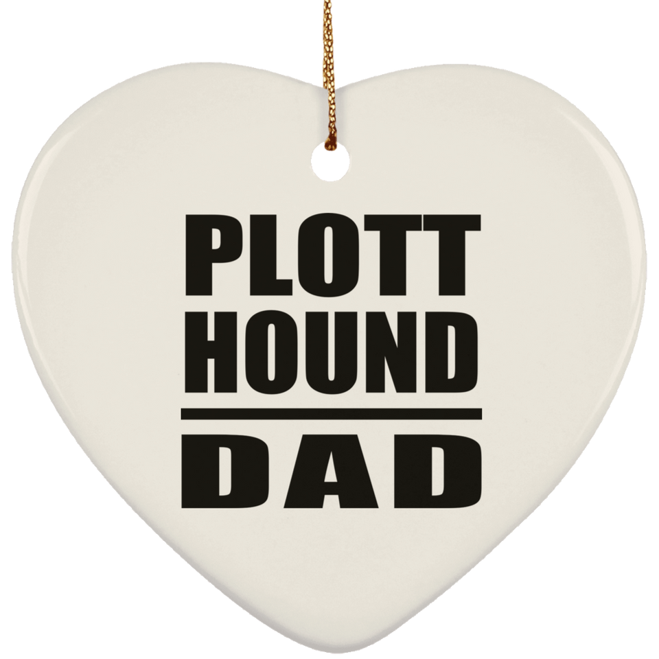 Plott Hound Dad - Heart Ornament