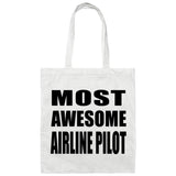 Most Awesome Airline Pilot - Tote Bag White