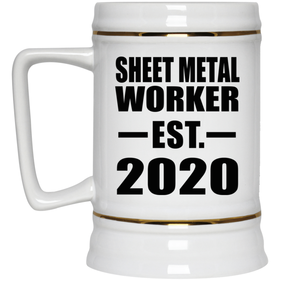 Sheet Metal Worker Established EST. 2020 - Beer Stein