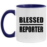 Blessed Reporter - 11oz Accent Mug Purple