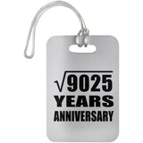95th Anniversary Square Root of 9025 Years Anniversary - Luggage Bag Tag