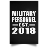 Military Personnel Established EST. 2018 - Poster Portrait