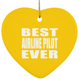 Best Airline Pilot Ever - Heart Ornament