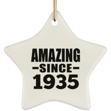 89th Birthday Amazing Since 1935 - Star Ornament