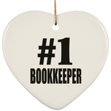 Number One #1 Bookkeeper - Heart Ornament