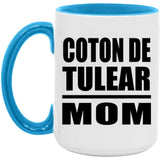 Coton De Tulear Mom - 15oz Accent Mug Blue
