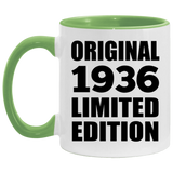 88th Birthday Original 1936 Limited Edition - 11oz Accent Mug Green