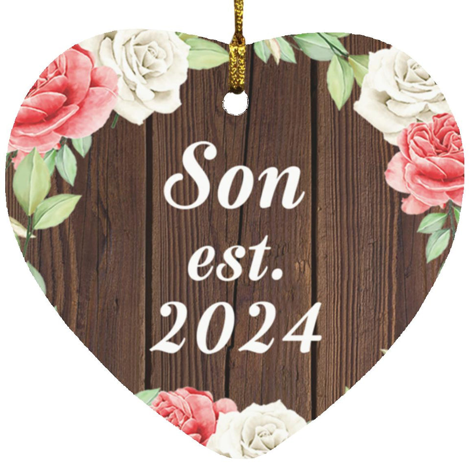 Son Established Est. 2024 - Heart Ornament A