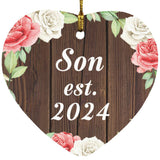 Son Established Est. 2024 - Heart Ornament A