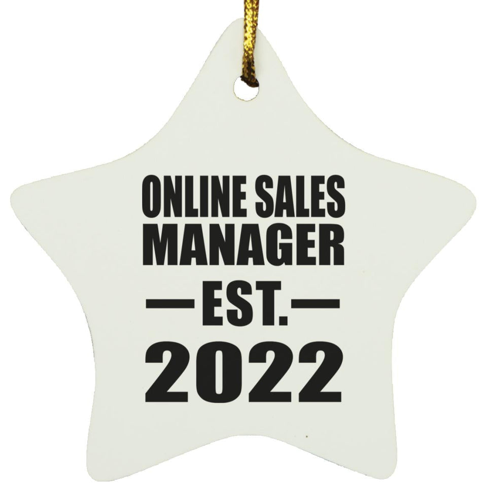 Online Sales Manager Established EST. 2022 - Star Ornament