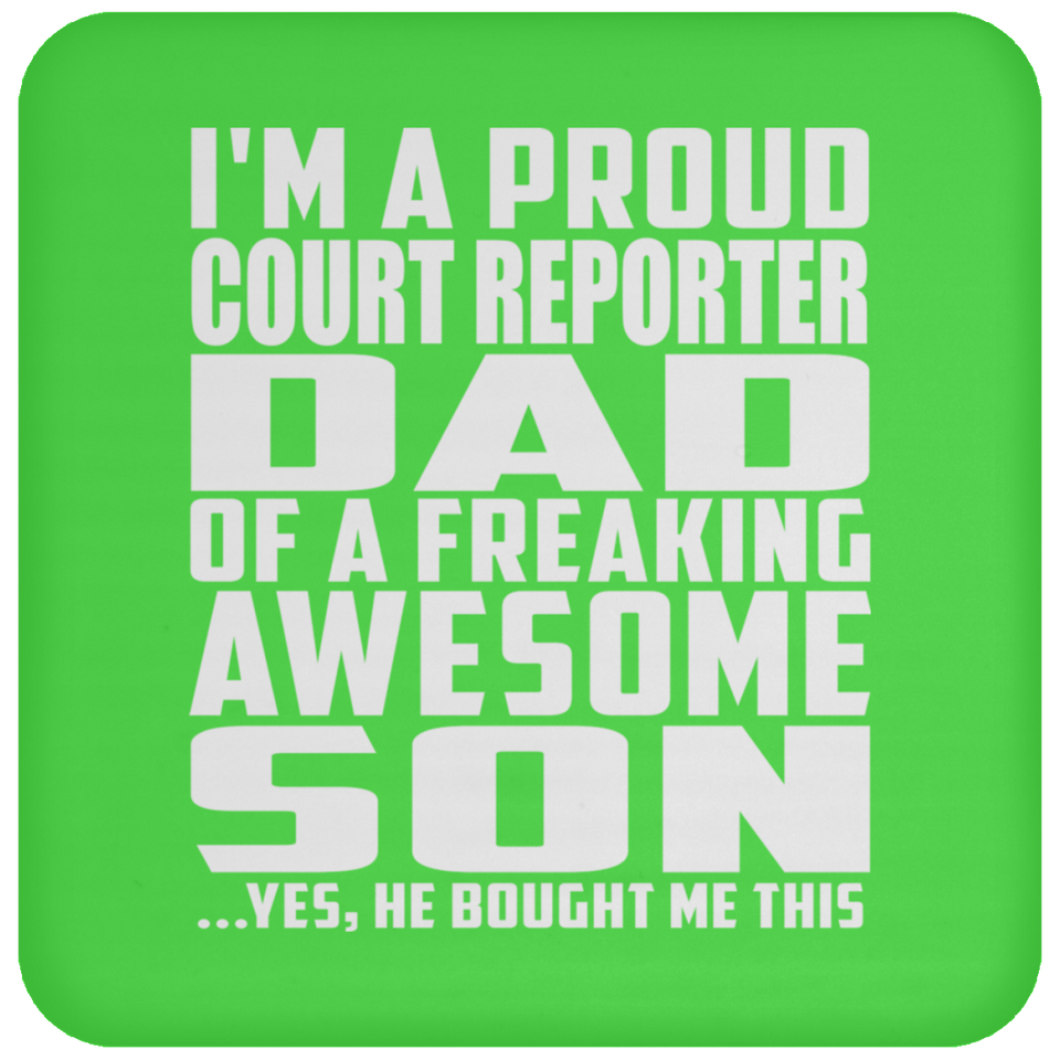 Proud Court Reporter Dad Of Awesome Son - Drink Coaster