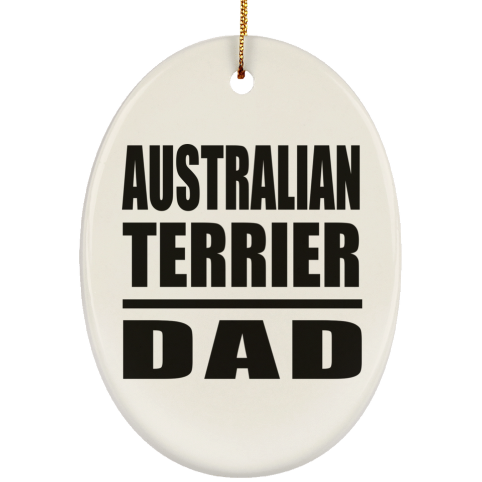 Australian Terrier Dad - Oval Ornament