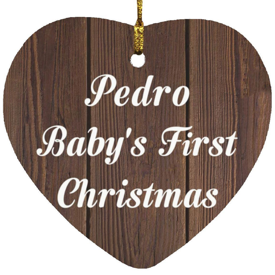 Pedro Baby's First Christmas - Heart Ornament D