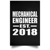 Mechanical Engineer Established EST. 2018 - Poster Portrait