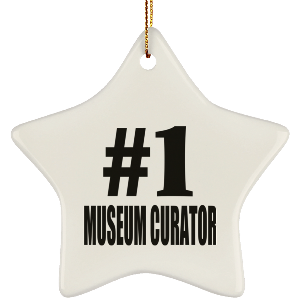 Number One #1 Museum Curator - Star Ornament