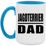 Jagdterrier Dad - 15oz Accent Mug Blue