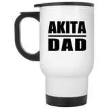 Akita Dad - White Travel Mug