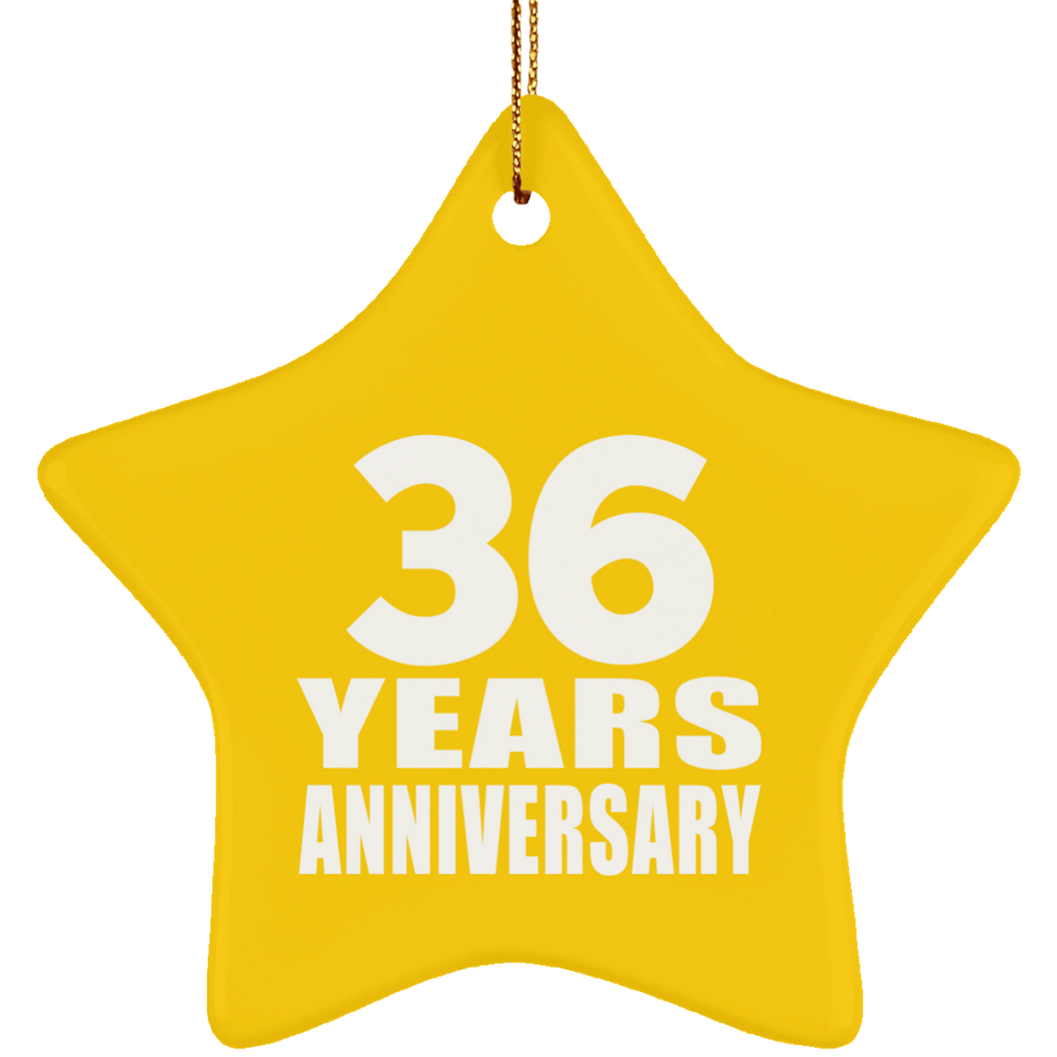 36th Anniversary 36 Years - Star Ornament