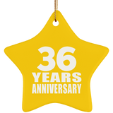 36th Anniversary 36 Years - Star Ornament