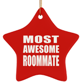 Most Awesome Roommate - Star Ornament