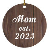 Mom Established EST. 2023 - Circle Ornament D