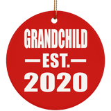 Grandchild Established EST. 2020 - Circle Ornament