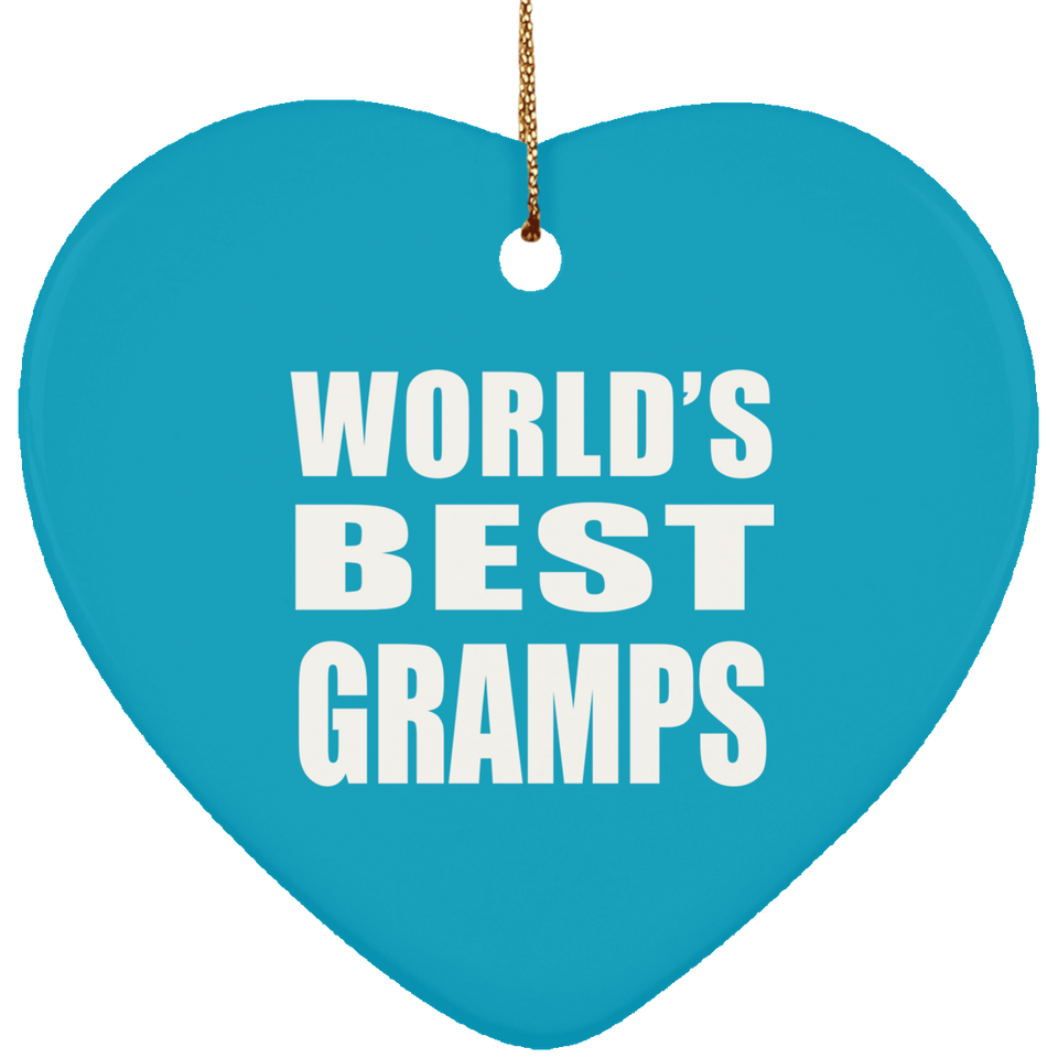 World's Best Gramps - Heart Ornament