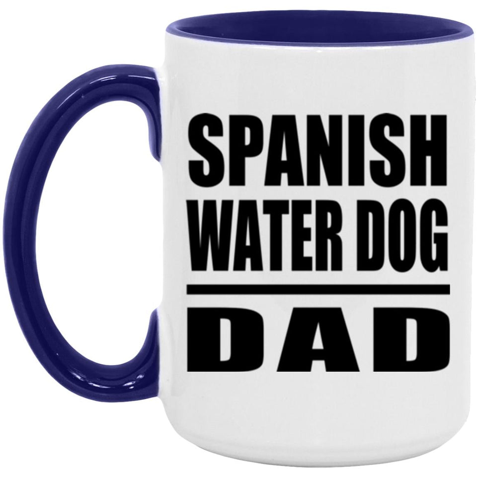 Spanish Water Dog Dad - 15oz Accent Mug Purple