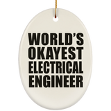 World's Okayest Electrical Engineer - Oval Ornament
