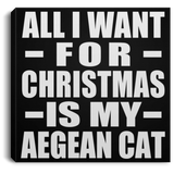 All I Want For Christmas Is My Aegean Cat - Canvas Square