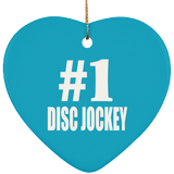 Number One #1 Disc Jockey - Heart Ornament